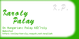 karoly palay business card
